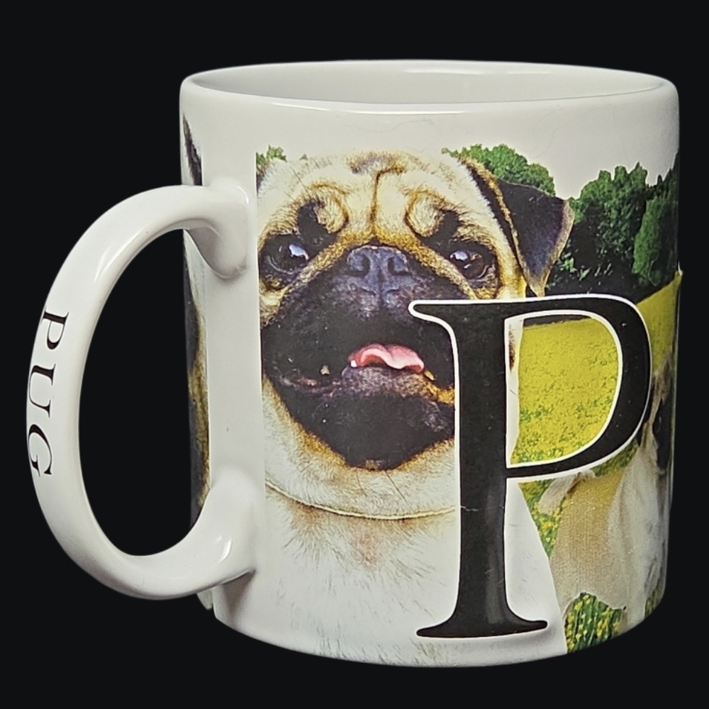 2007 Americaware "Pug Mug" 3-D Lettering